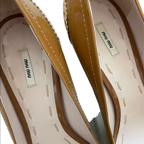 MIU MIU Chunky Heels Brown size 40,5 - Picture 7 of 8